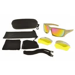 Окуляри тактичні Polarized 4-лінзи койот