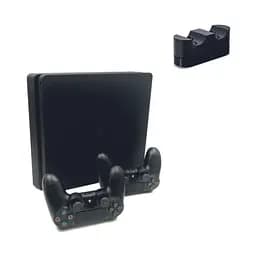 Консоль Sony PlayStation 4 SLIM 500GB Black обслугована + 2 Геймпада бездротових DualShock 4 + Dualshock 4 Charging Station + гарантія б/в