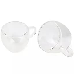 Набір скляних чашок Bergner Coffee & Tea Lovers 100 мл 2 шт. (BG-20114-MM)