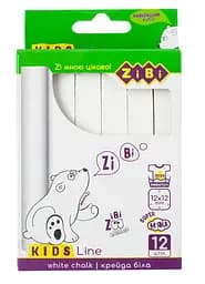 Мел белый квадратный KIDS Line, 12 шт., картонная коробка