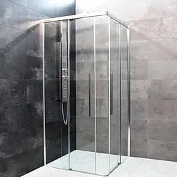 Душова кабіна Dusel DL194 Chrome 90x90, Хром, Універсальна, прозорий, хром, 90x90 - мініатюра 9