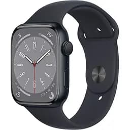 Смарт-годинник Apple Watch Series 8 GPS 45mm Midnight Aluminium Case with Midnight Sport Band - Regular, Model A2771 (Grade C) Seller Refurbished - мініатюра 2