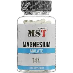 Магній малат MST Magnesium Malate, 60 капсул для підтримки м'язів, кісток