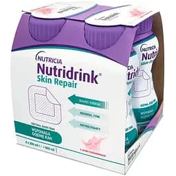 Ентеральне харчування Nutricia Nutridrink Skin Repair Strawberry flavour 4 шт. x 200 мл