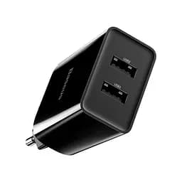 Адаптер сетевой BASEUS Speed ​​Mini Dual U Charger 2 USB 10.5 W (CCFS-R01) черный