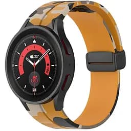 Ремінець для Samsung Galaxy Watch 5 Pro 45mm - жовто-чорний ширина кріплення 20мм силікон Watchbands Cls-color (W30-6WB69551119) - мініатюра 4