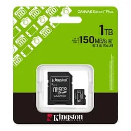 Карта пам'яті Kingston MicroSDXC 1Tb U3 A1 Canvas Select Plus 150R + adapter (SDCS3/1TB) - мініатюра 3