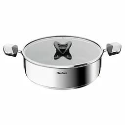 Tefal Сотейник Tefal Excellence+, з кришкою, 26см, нержавіюча сталь, скло, бакеліт, чорний