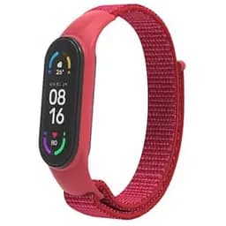 Ремінець Nylon Mi Band 3/4/5/6/7 Червоний (08)
