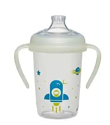 Тренировочная поилка с ручками и мягким силиконовым носиком Мальчик 270 мл. "Первые моменты" Nip