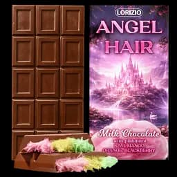 Шоколад молочный Lorizio с пишмание "ВОЛОССЯ АНГЕЛА" 130 г