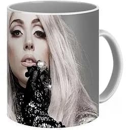 Кухоль GeekLand Lady Gaga Леді Гага рукавички з кільцями LG 02.02 330 мл білий - мініатюра 3