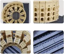 Конструктор архітектура  Wange   Римський Колізей The Colosseum of Rome 5225 для дітей та дорослих 3D 3Д  1756 деталей - мініатюра 7
