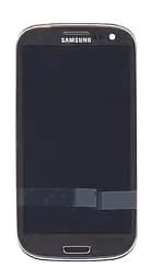 Матриця з тачскріном модуль для Samsung Galaxy S3 GT-I9300 коричневий з рамкою