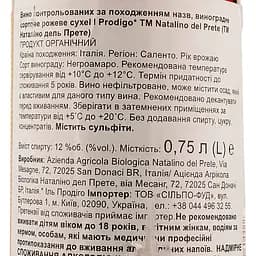 Вино Natalino Del Prete Il Prodigo Rosato 2021 IGT, рожеве, сухе, 12%, 0,75 л (890040) - мініатюра 3