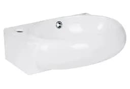 Комплект Qtap Leo: Раковина підвісна овальна ліва 430x285x160 мм White + Донний клапан PU02O (QT11115011LWN47332) - мініатюра 3