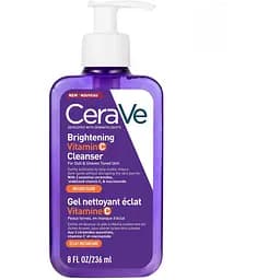 Очищуючий гель Cerave Brightening Vitamine C Cleanser з вітаміном С для надання сяйва та вирівнювання тону шкіри обличчя 236 мл
