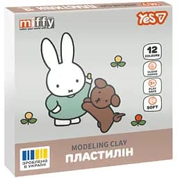 Пластилин Yes 12 цветов Miffy 240г (540719)