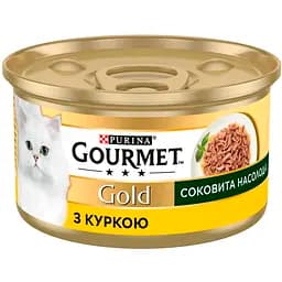 Упаковка вологого корму для котів Gourmet Gold Соковита насолода з куркою 2.04 кг (85 г x 24 шт.) - мініатюра 2