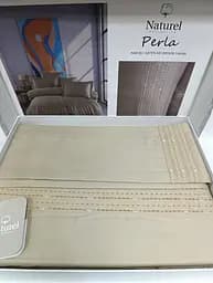 Постельное белье Naturel Perla Beige Сатин с вышивкой Limasso pbe0051863