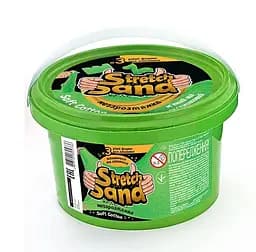 Кінетичний пісок "Stretch Sand" STS-02-01U Danko Toys 400 гр, у відрі (4823102804736) Зелений