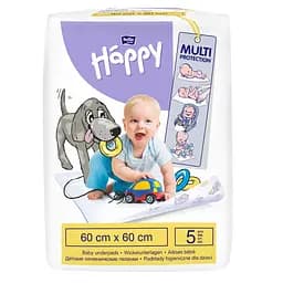 Одноразовые пеленки Bella Baby Happy 60x60 см 5 шт. (BB-091-6005-002)