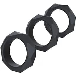 Набір ерекційних кілець Hidden Desire Heavy C-Ring Set 3 шт (чорний)