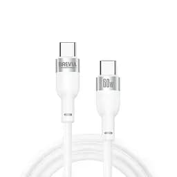 Кабель Brevia Type-C to Type-C 60W 1,2 м, білий box (52120WCCC1)