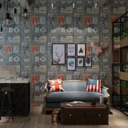 Самоклеюча 3D панель Sticker Wall Поштові марки 700х700х4мм