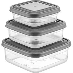 Набір контейнерів для зберігання продуктів Freshlife герметичні 3 шт. 0.3 л, 0.6 л, 1 л (D-403 03)