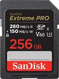 Карта памяти Sandisk 256GB SD Extreme PRO V60 UHS-II 280/150MB/s,V60,C10,UHS-II (SDSDXEP-256G-GN4IN)