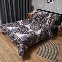 Комплект постельного белья Moon&Star Бязь Gold Люкс Marble Gold King Size 220x240 наволочки 2х40х60