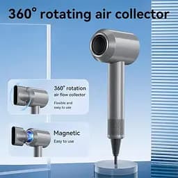 Фен зі швидкою сушаркою Hoco DAR31 Wave high-speed negative ion hair dryer 1500W сірий - мініатюра 8