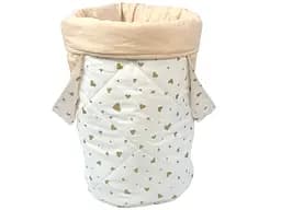 Корзина для игрушек Moontime "Сердечки золотые"