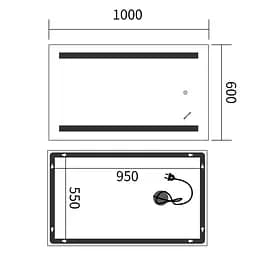 Дзеркало Mixxus Premium Lines MR17-100x60-Reverse MP6625 - мініатюра 4