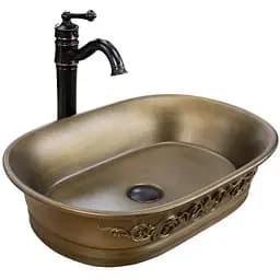 Умивальник Rea Wilma Rustic накладний REA-U3305, Коричневий