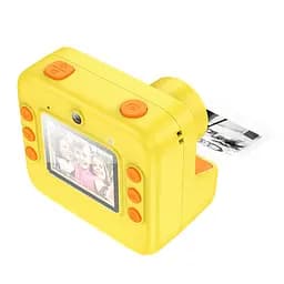 Дитяча фотокамера з моментальним друком Hoco DV200 Dual lens Yellow - мініатюра 4
