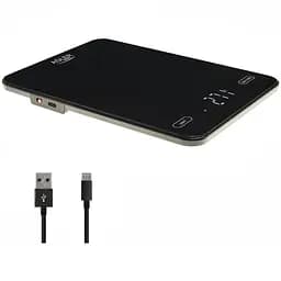 Ваги кухонні Adler AD 3177 black електронні/ 10кг/ г; мл, унція/ USB type C/ автовимкнення/ скло - мініатюра 3