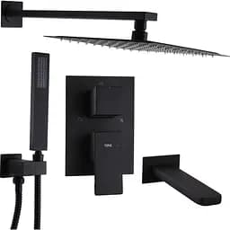 Душевая система скрытого монтажа Topaz Odiss TO 08115-H13-BL Smart, Черный матовый