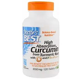 Куркумин С3 комплекс Doctor's Best Curcumin C3, 1000 мг 120 таблеток