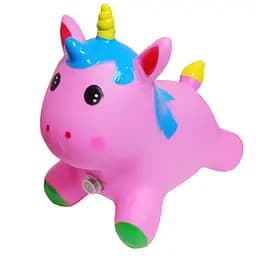 Дитяча іграшка-стрибун "Єдиноріг" Bambi RB2520 музика, світло Рожевий