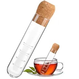 Стеклянный заварочный инфузер колба для заваривания чая Серебристый 88260