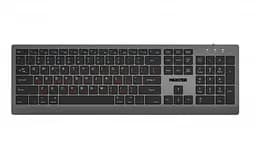 Клавиатура беспроводная KBW-01G-UA, Black/Grey, USB 2.4GHz, кнопки 104, аккумулятор 400 mAh Maxxter teh0020624