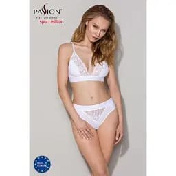 Трусики з широкою гумкою та мереживом Passion Panties white L - мініатюра 2