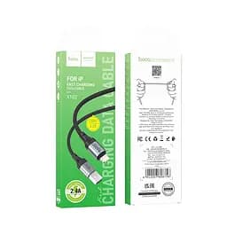 Кабель Hoco X102 Fresh charging data cable iP чорний - мініатюра 2