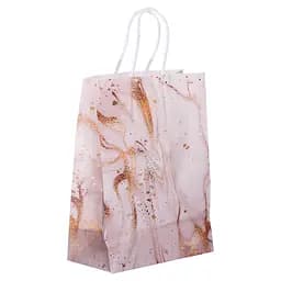 Подарунковий пакет Yiwu  крафтовий 15х8х21 см 12 штук рожевий HP-10359-22P - мініатюра 2