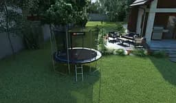 Батут Hop-Sport 14ft (427см) чорно-синій з внутрішньою сіткою - мініатюра 11
