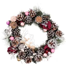 Вінок Novogod'ko Богема з прикрасами 30 см (904454)