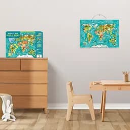 Дитяча магнітна мапа світу тварини DoDo Toys 200267, 36 елементів - мініатюра 7