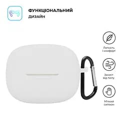 Силіконовий чохол для навушників Xiaomi Redmi Buds 6 Pro, Hang Case, білий, ультратонкий захисний кейс товщиною 2 мм, захист від подряпин, пилу та ударів, компактний, з карабіном для кріплення, ArmorStandart (ARM83397) - мініатюра 2